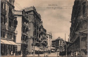 Spain Valencia Calle De Las Barcas Vintage Postcard C169