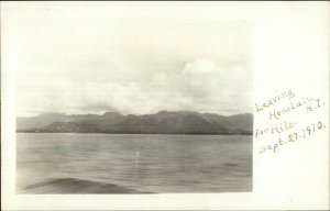 Leaving Honolulu HI For Hilo Hawaii 1910 Real Photo Postcard