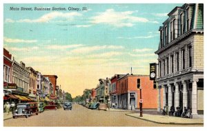 Illinois Olney  Main Street Business Section