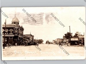 c1917 Pine Street St DEMING New Mexico NM Luna County RPPC Real Photo Postcard