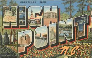 Armstrong 1944 Large Letters multi View High Point North Carolina linen 9809