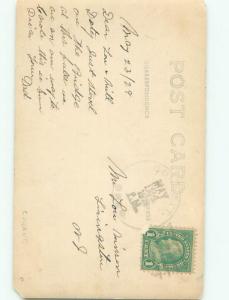 Old rppc BRIDGE SCENE Landscape Postcard AB2045