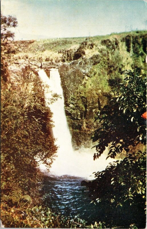 Rainbow Falls Hilo Island Hawaii HI Postcard VTG UNP Wesco Vintage Unused Chrome 
