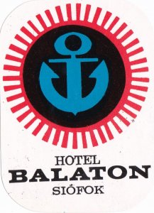 Hungary Siofok Hotel Balaton Vintage Luggage Label sk3811