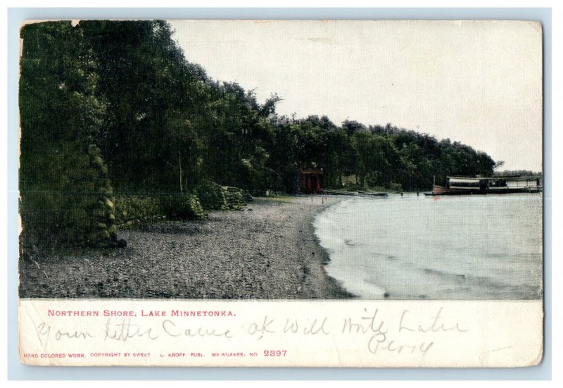 1905 Northern Shore, Lake Minnetonka, Minnesota MN Postede Antique Postcard 