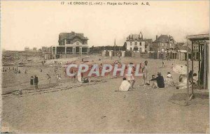 Old Post Card Croisic (L inf) Beach of the Port Lin