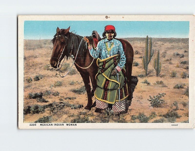 Postcard Mexican Indian Woman, Mexico