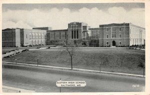 EASTERN HIGH SCHOOL BALTIMORE MARYLAND DEXTER PRESS POSTCARD (1940s)