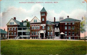 Postcard Saginaw General Hospital in Saginaw, Michigan