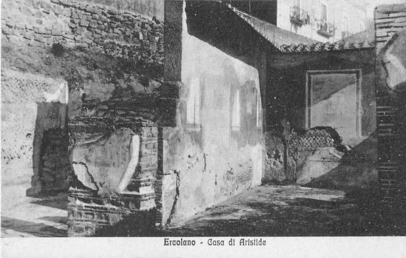 Ercolano Italy Casa di Aristide Antique Postcard J53927