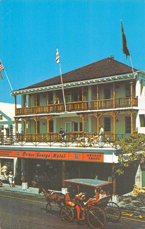 Nassau Bahamas Prince George Hotel Exterior View Vintage Postcard J74703