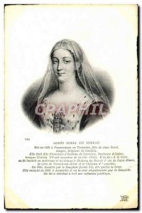 Postcard Old Agnes Sorel Or Soreau Daughter of Jean Sorel Girl & # 39honneur ...