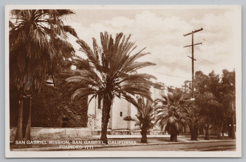 Real Photo PostcardSan Gabriel MissionCaliforniaFounded 1771RPPC