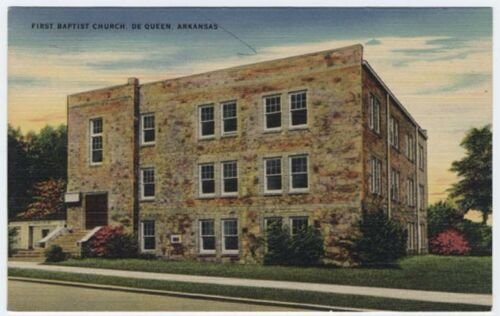 De Queen, Arkansas,  Early View of The First Baptist Church 