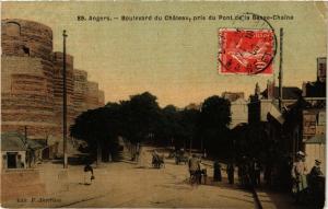 CPA ANGERS - Boulevard du Chateau pris du Pont de la Basse-Chaine (296781)