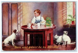 1908 Little Boy Eating Breakfast Advertising Egg O See PostedAntique Postcard