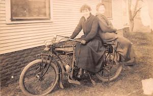 Indian Motocycle, Two Woman Posing Unused 