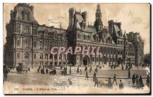 Paris Postcard Old City Hall