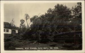 West Rindge NH 1928 Tornado Real Photo Postcard