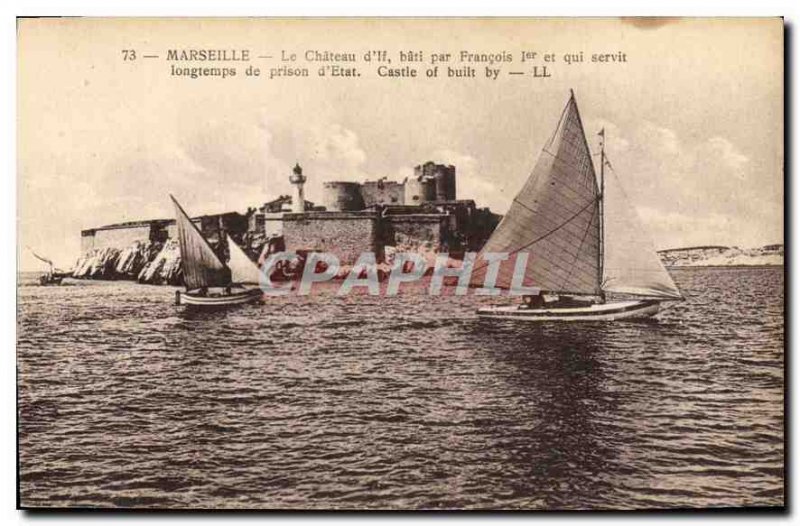 Old Postcard Chateau d'If Marseille