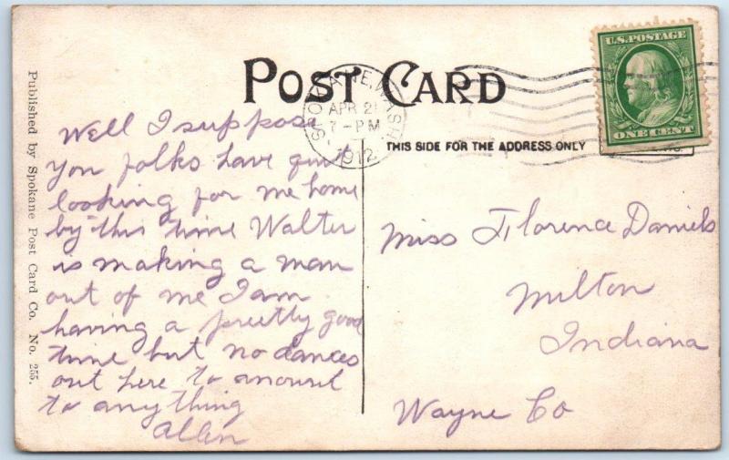 SPOKANE, Washington WA   Bridge to FORT WRIGHT from Natatorium Park   Postcard