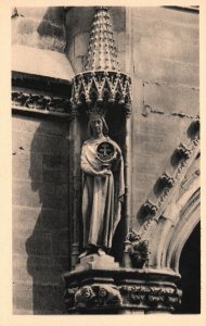 Vintage Postcard 1920's  La Sainte Chapelle Porche Sud Saint Louis Paris France