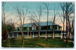 1911 Country Club Exterior Building Logansport Indiana Vintage Antique Postcard