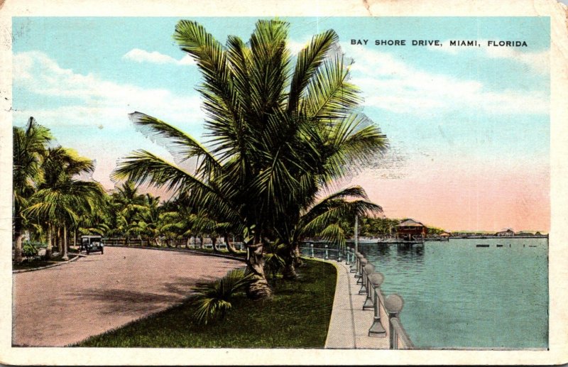 Florida Miami Bay Shore Drive 1930