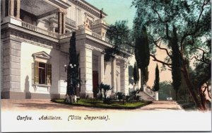 Greece Corfu Achilleion Villa Imperiale Vintage Postcard C117