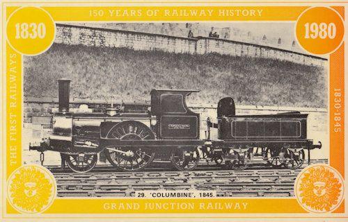 Grand Junction Railway Victorian Columbine Locomotive Train Postcard