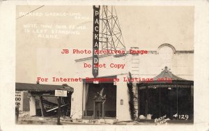 CA, Long Beach, California, RPPC, 1933 Earthquake, Packard Garage ,Austin Photo