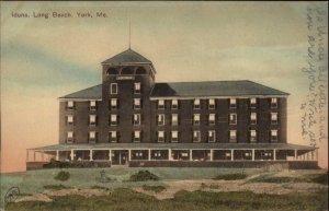 York Maine ME Long Beach Iduna Hotel c1910 Vintage Postcard