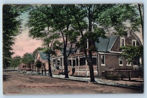 c1910 Bordentown New Jersey Vintage Postcard View Prince Street Side Road House