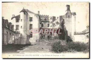 Old Postcard Chatel Guyon Surroundings of the castle of Chazeron