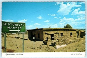 QUARTZSITE, Arizona AZ ~ Historical Marker STAGE STATION c1970s ~4x6 Postcard*