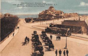 St Malo France Emerald Coast Casino Birdseye View Antique Postcard K68535