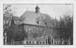 High School Blue Earth Minnesota 1908 postcard