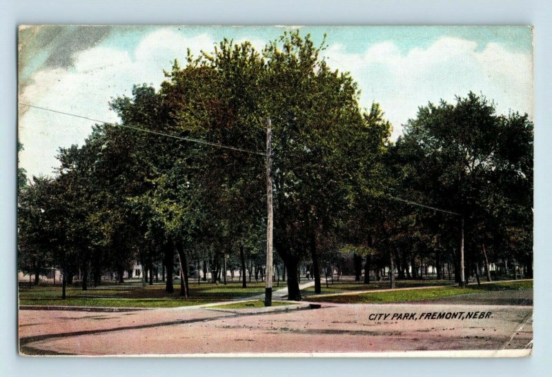 Circa 1900-08 City Park, Fremont, Nebraska Vintage  Postcard P23