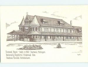 Pre-1980 DEPOT TRAIN STATION Durand By Flint & Lansing MI H5805@