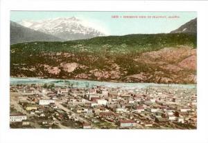 LP46 Skagway Alaska Postcard Birdeye view city