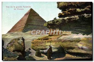 Postcard Ancient Egypt Egypt View of the Great Pyramid of Cheops