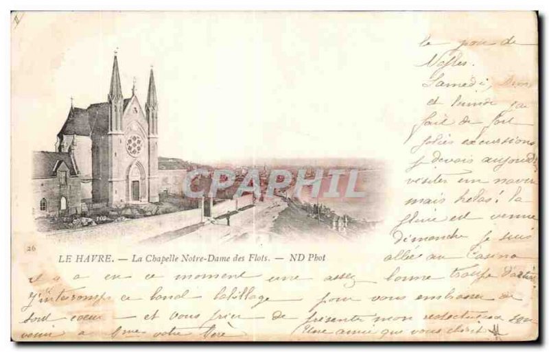 Old Postcard Le Havre the Notre Dame des Flots