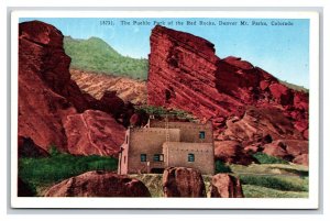 Pueblo Park of Red Rocks Denver Colorado CO UNP WB postcard W18