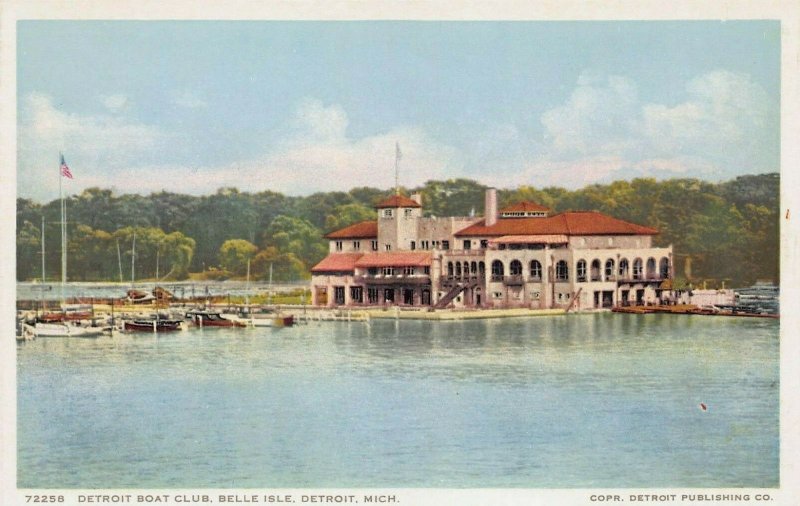 Detroit Boat Club, Detroit, Michigan, Early Postcard, Detroit Publishing Co.