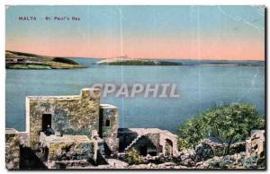  Vintage Postcard Malted St Paul' S Bay Malta