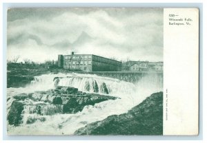 1905 Water Flowing at Winooski Falls, Burlington Vermont VT Postcard