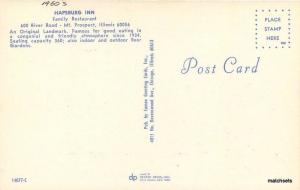 1960s Hapsburg Inn Family Restaurant Mt Prospect Illinois Cameo postcard 2485