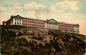 Postcard New Jersey Jersey City High School 1915 M31