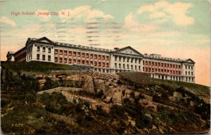 Postcard NJ Jersey City High School 1915 M31