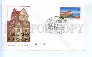 419212 GERMANY 1989 year 1000 years Meersburg First Day COVER